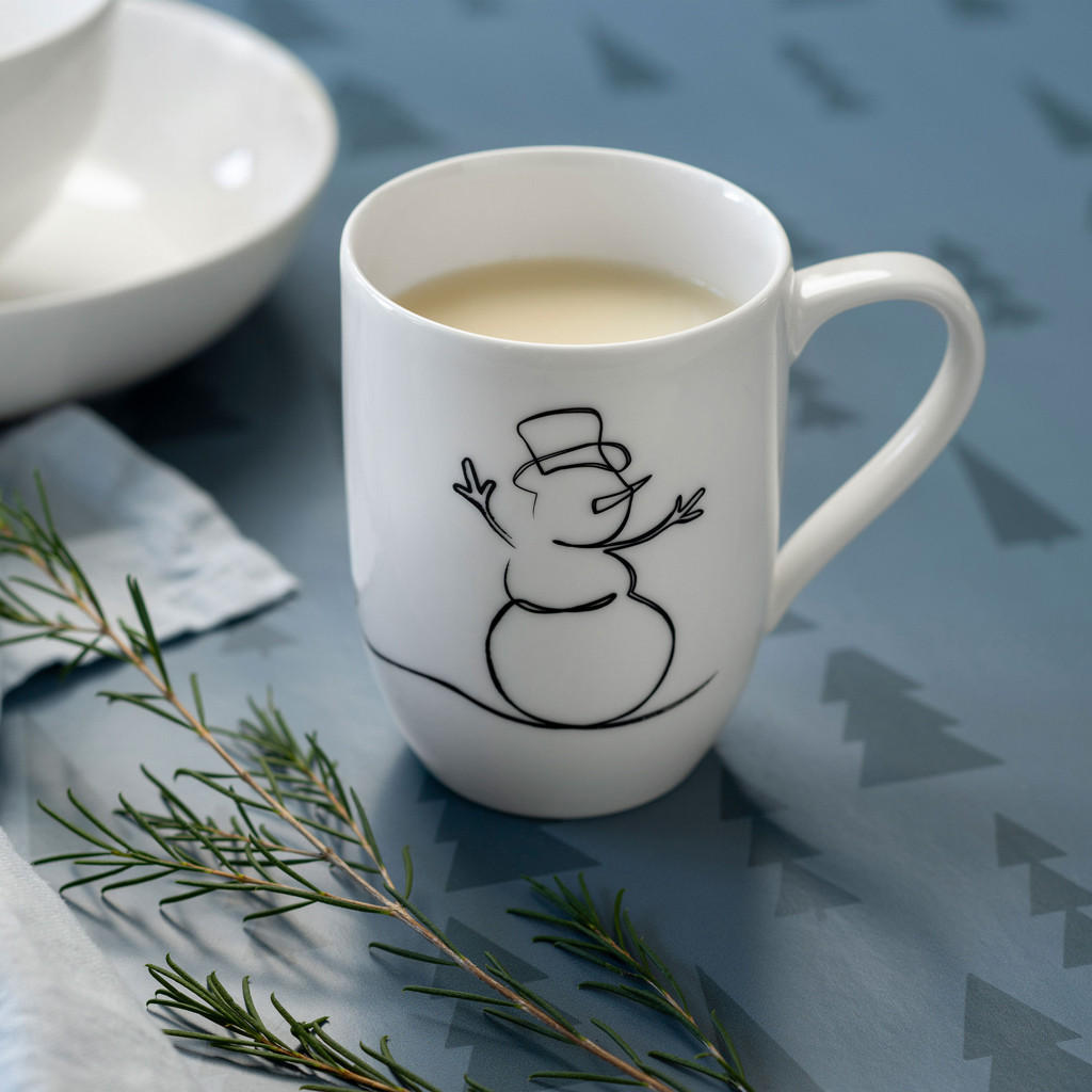 STATEMENT LINES BECHER 'XMAS' Statement Lines Becher weiß 290 ml 6er Set - Weiß, Keramik (0.29L) - Villeroy & Boch