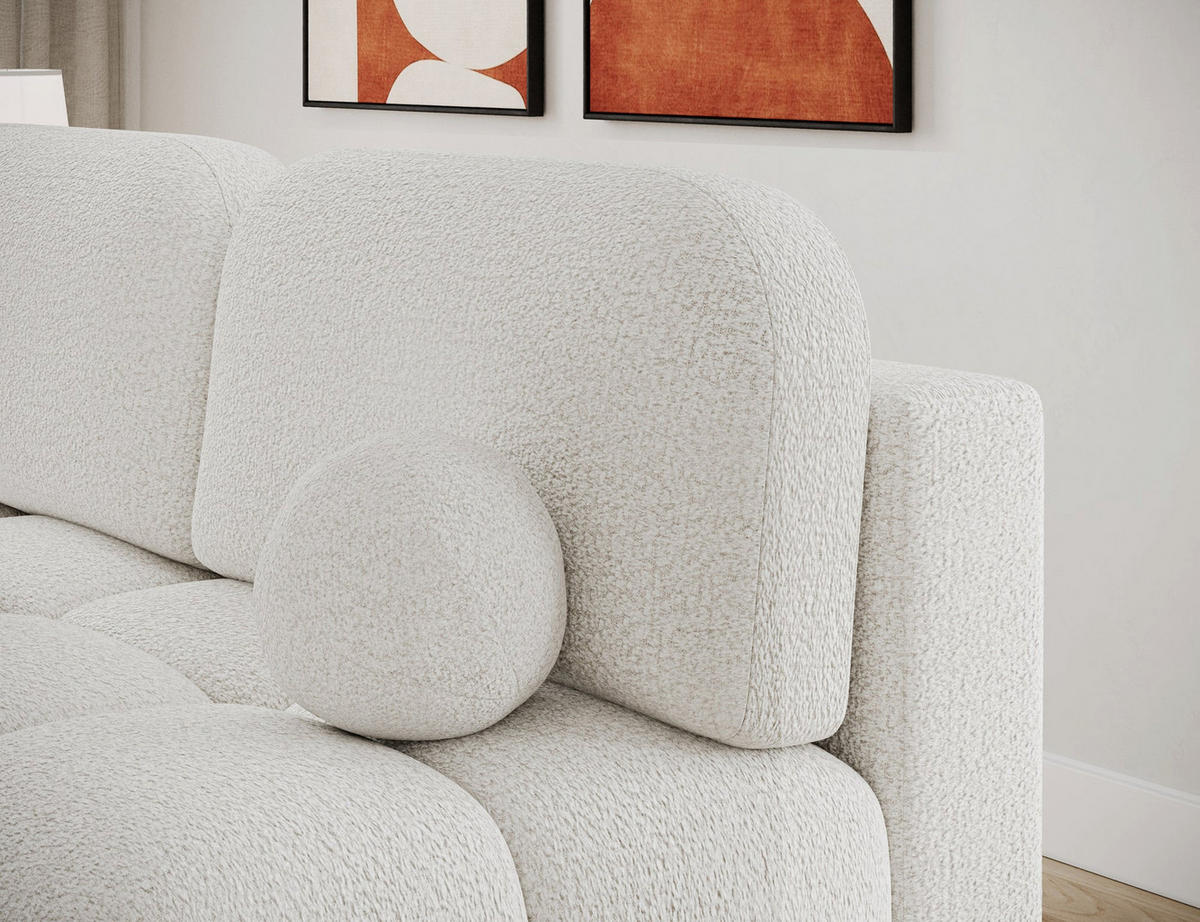 SCHLAFSOFA Nuwia mit Schlaffunktion und Bettkasten – Modernes Designsofa mit Schlafauszug und dekorativer Steppung - Weiß, Kunststoff (200/102/100cm) - Wohnideebilder