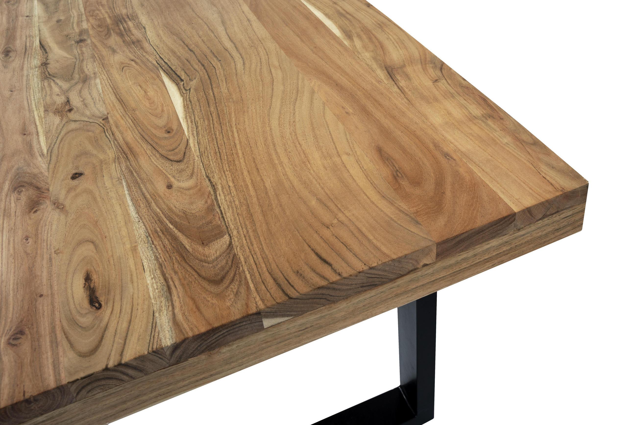 ESSTISCH RIO - Beige/Schwarz, Holz/Metall (100/200/77cm) - SAM