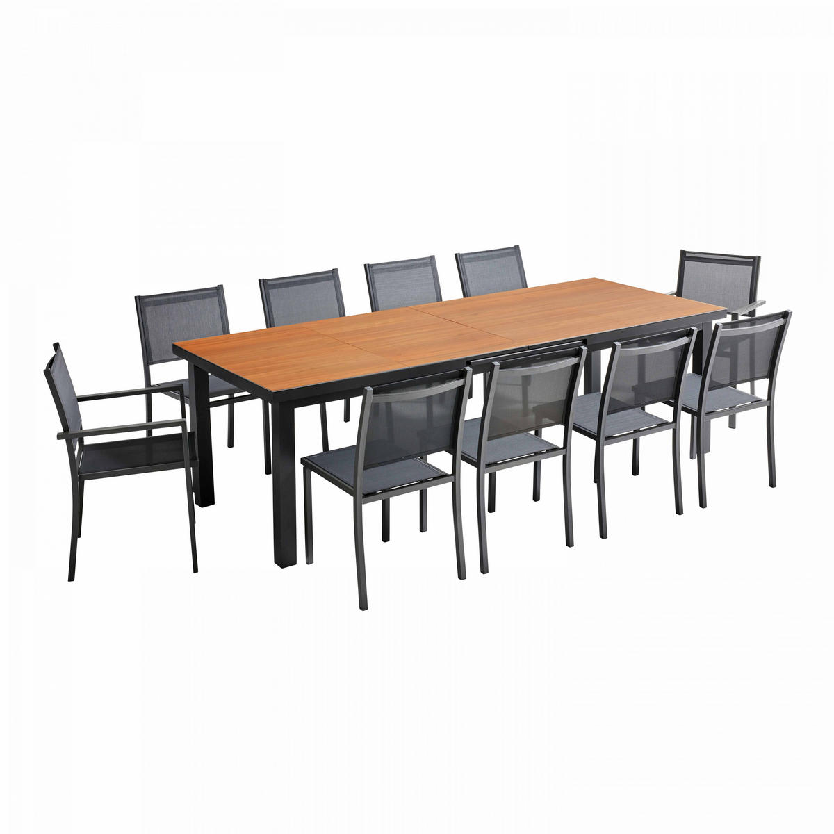 GARTENSET, Schwarz - Braun, Metall - Oviala