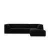 ECKSOFA rechts Ruby aus Samt schwarz 4 Sitzplätze - Schwarz, Textil (180/273cm) - Micadoni