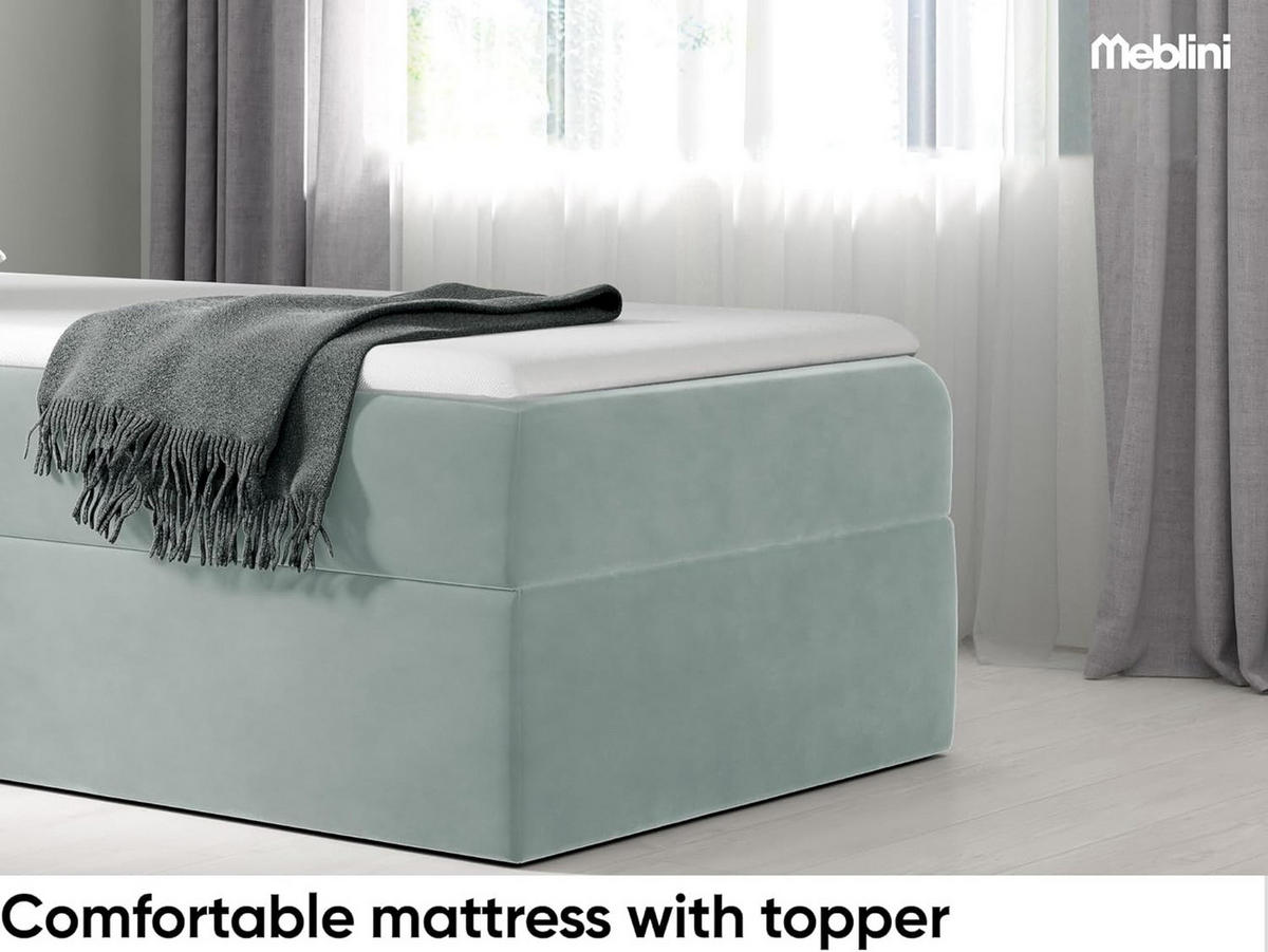 KINDERBETT MINO 3 - Blaugrau, Holzwerkstoff (94/208cm) - Meblini