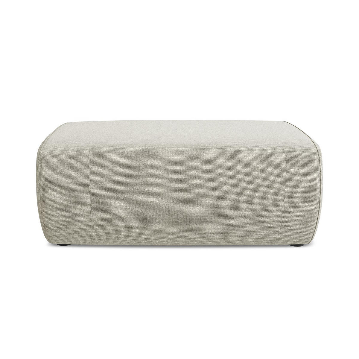 POUF Strukturstoff Stoff Beige - Beige/Creme, Kunststoff/Textil (102/40/62cm) - LaMiaSofa