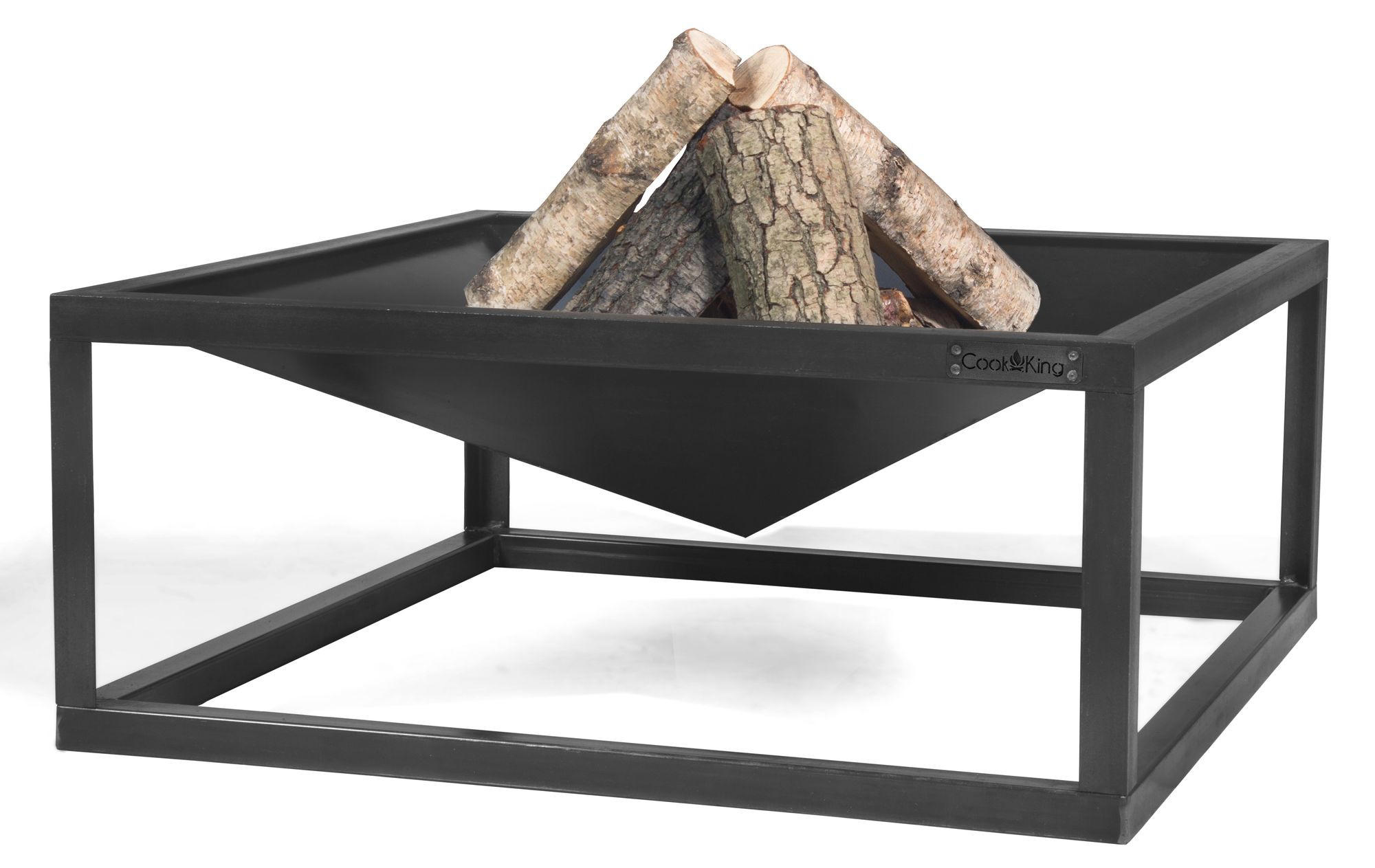 FEUERSCHALE „SQUARE“ 70x70 cm Hochwertige Feuerstelle - Rostfarben, Metall (70/70cm) - Cook King