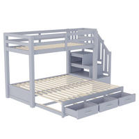 ETAGENBETT Jugend Grau - Grau, Holz (90/200cm) - ComfortXL