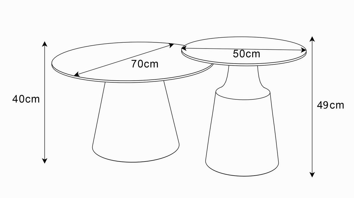 COUCHTISCH 2-in-1 CHANTELLE in Grau - Grau, Glas (70/70/40cm) - Lookway