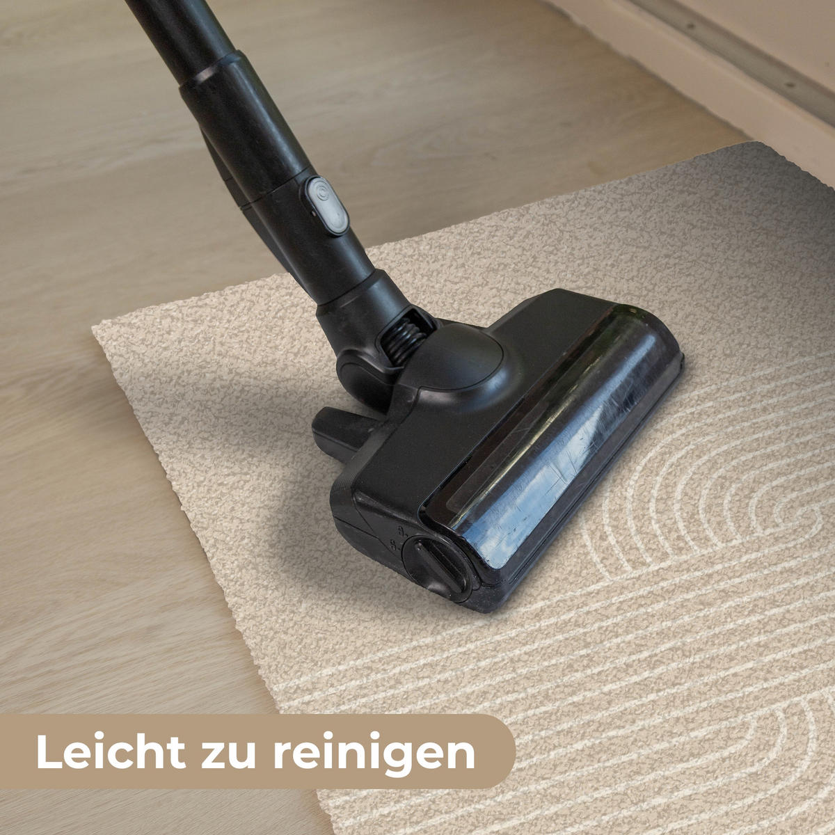 FUSSMATTE Parallele Linien - Leichte Textur - Beige 90x60 cm - Beige, Kunststoff (90/0.4cm) - MuchoWow