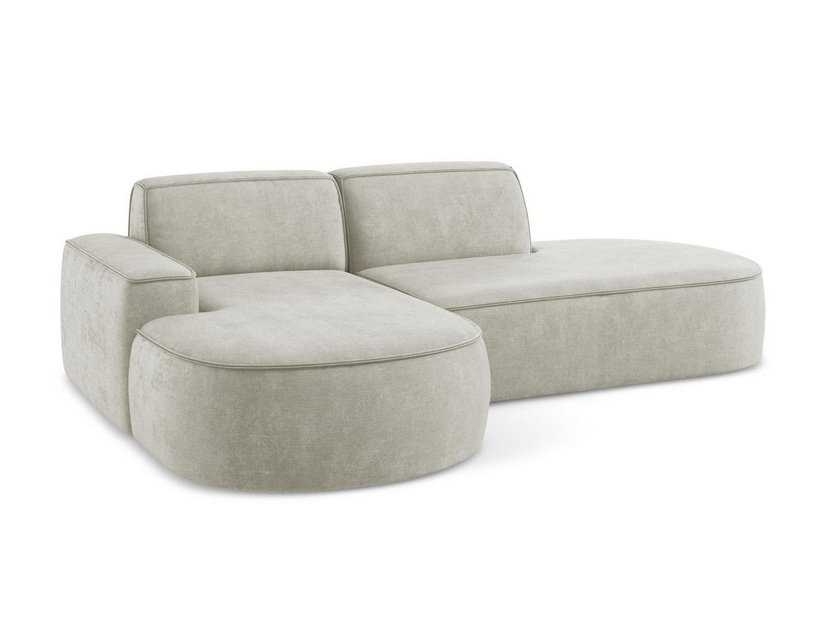 POUF Chenille Stoff Grün - Schwarz/Olivgrün, Holzwerkstoff/Kunststoff (94/40/89cm) - Makamii