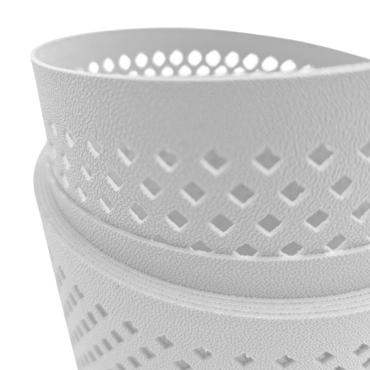 SICHTSCHUTZSTREIFEN Premium Gelocht Diamant-Muster für Doppelstabmatten Weiß 2,55 m - Weiß, Kunststoff (255/19cm) - ZAUN|ZU
