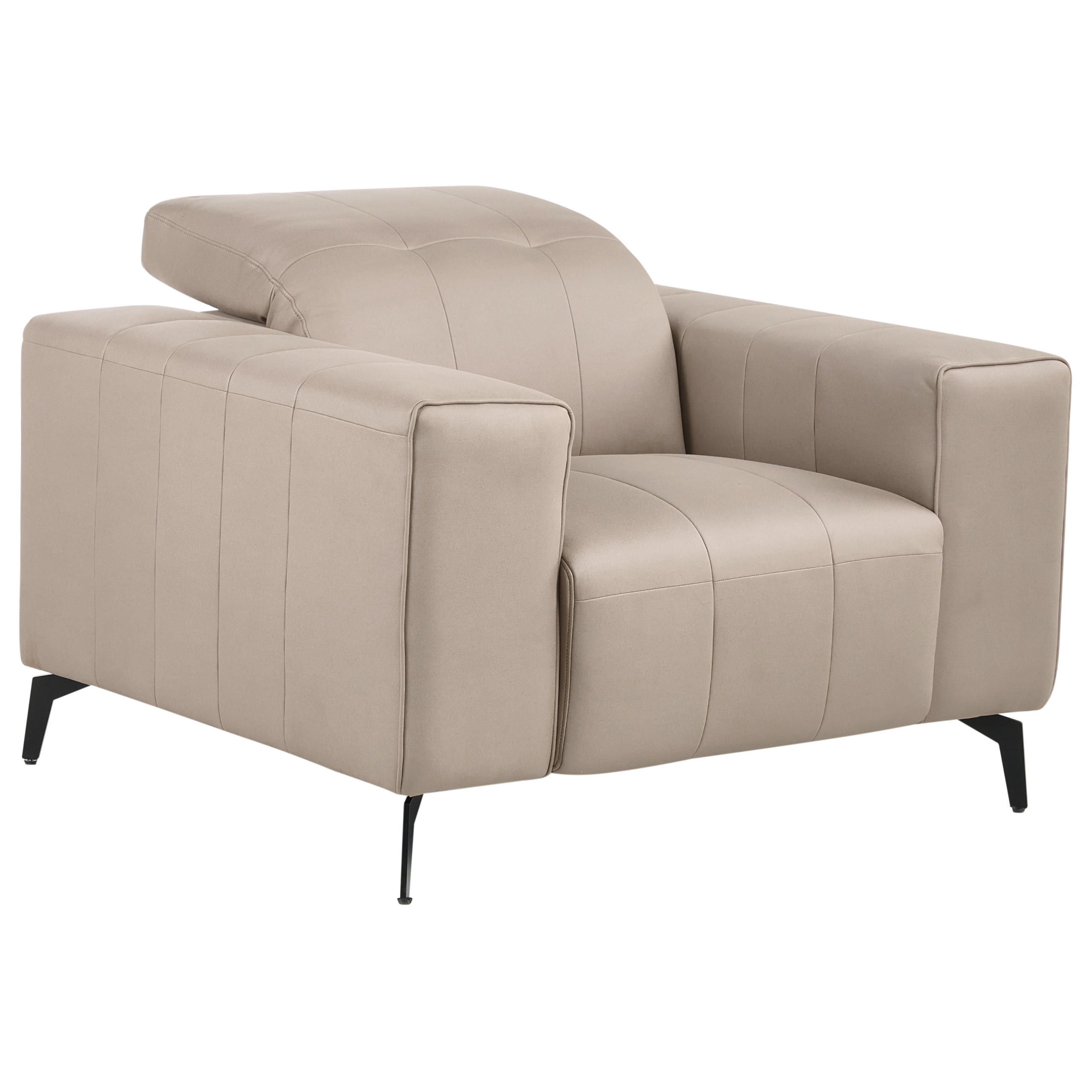 SESSEL Stoff Taupe Ommel - Taupe, Textil (110/80/102cm) - Beliani
