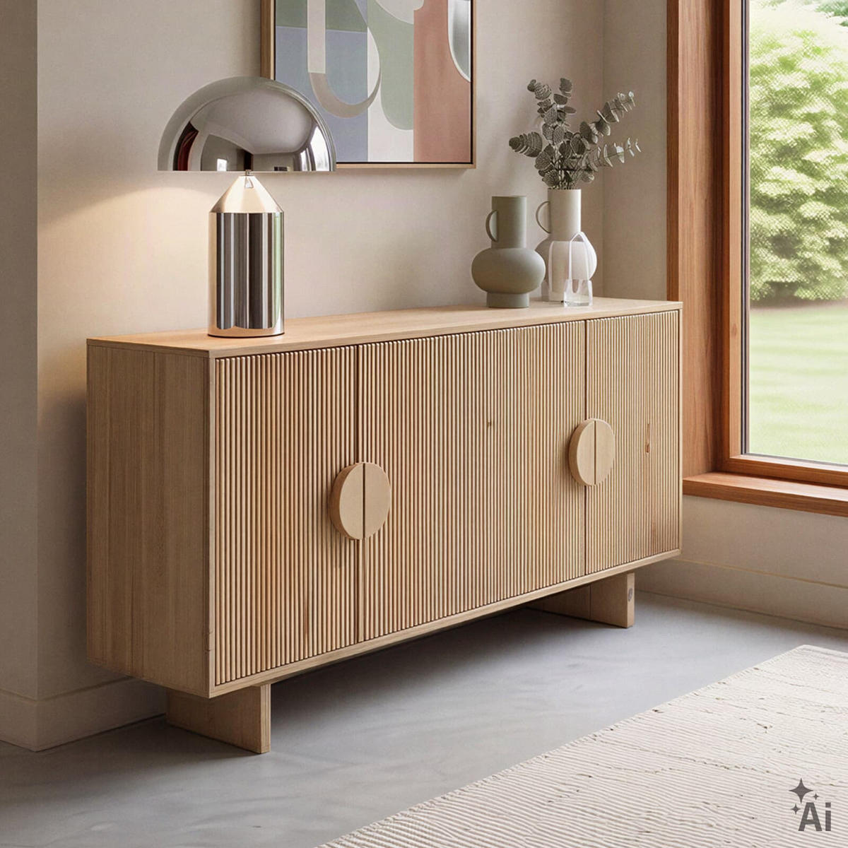 SIDEBOARD DEVA natur - Naturfarben, Holz (160/80/40cm) - IDIMEX