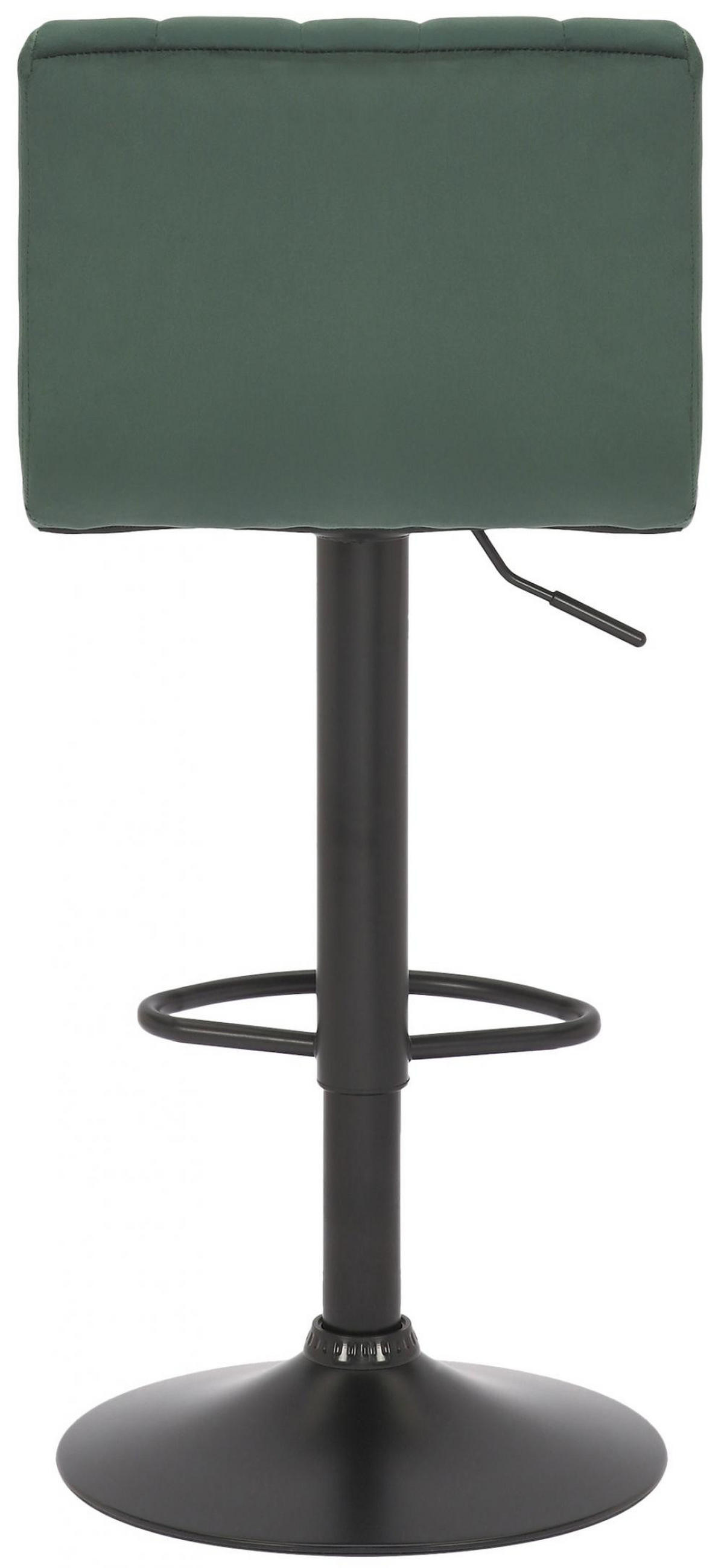 BARHOCKER Samt grün - Schwarz/Grün, Textil/Metall (41/87/49cm) - CLP