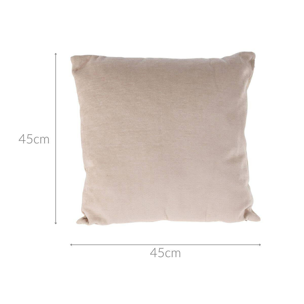 ZIERKISSEN Zigzag 45/45 cm - Beige, Textil (45/45cm)