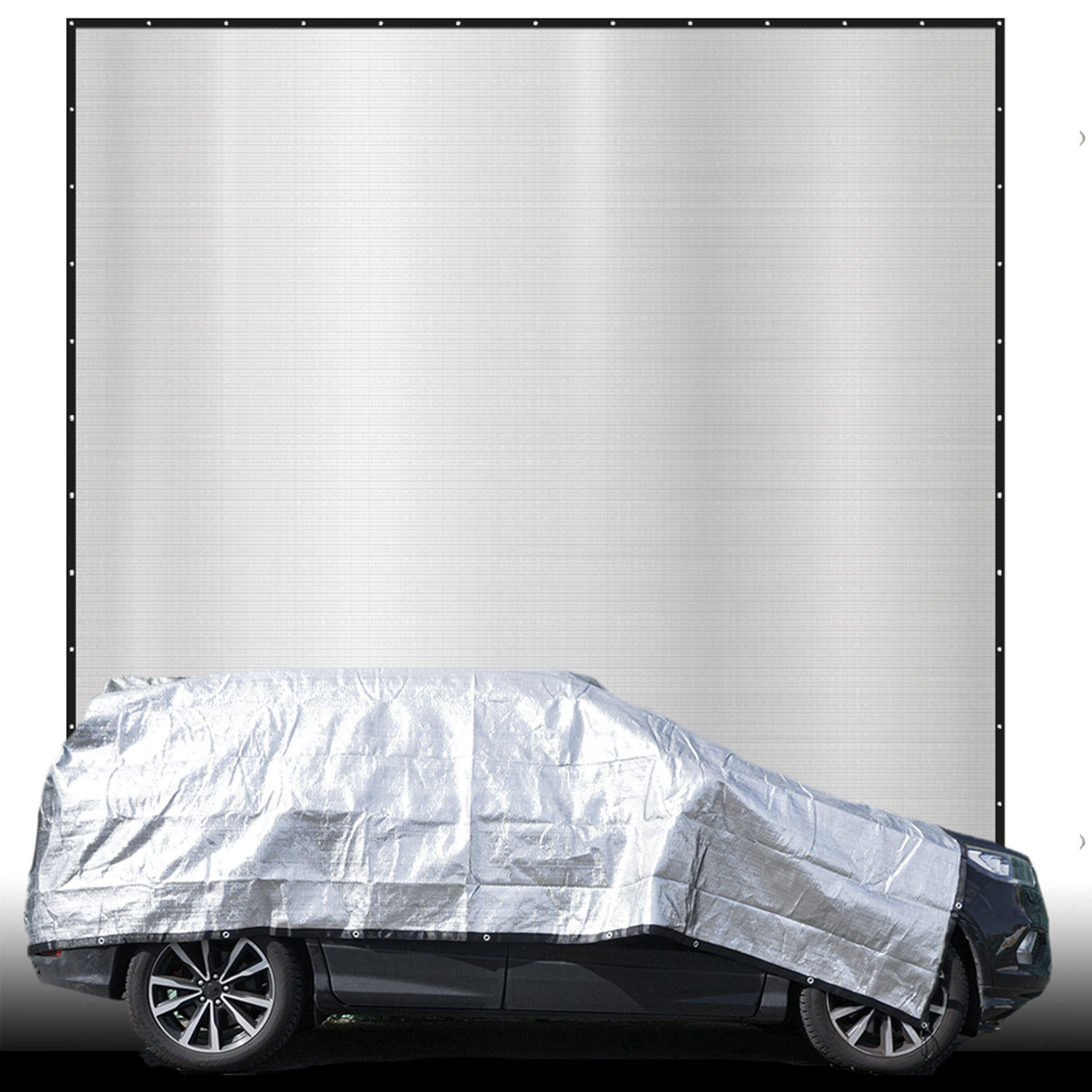 ALUMINIUM-SCHATTENNETZ 6/6 m, Silberfarben - Silberfarben, Metall (600/600cm) - Amanka