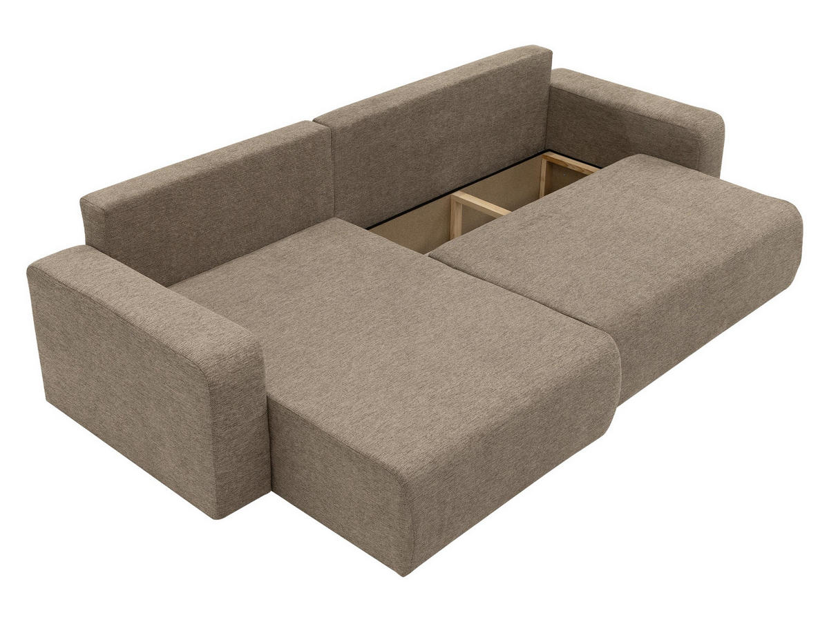 ECKSOFA Piano - Creme/Schwarz, Holz/Kunststoff (274/145cm) - MIRJAN24