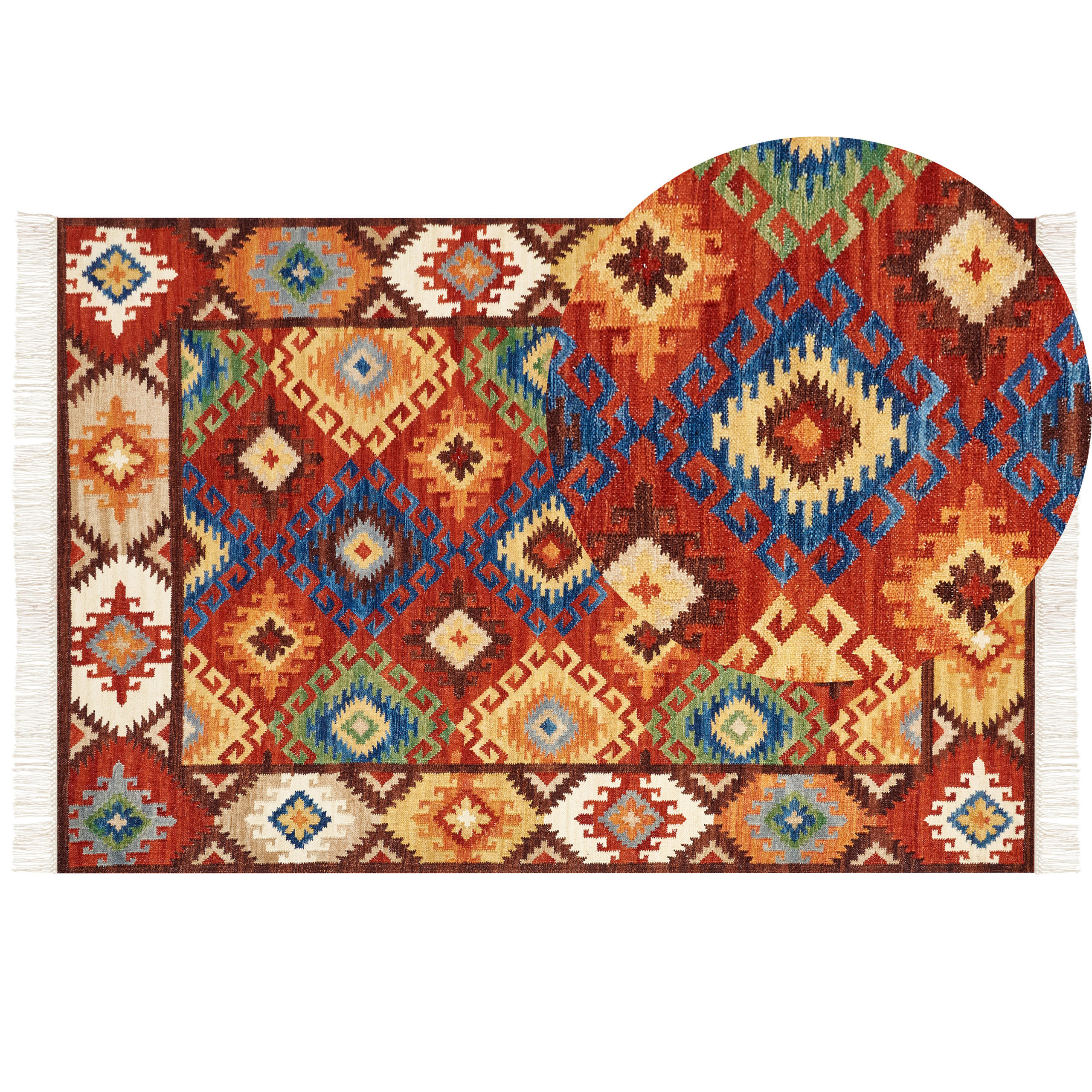KELIM-TEPPICH Zovuni 300/200 cm - Multicolor, Textil (200/300cm) - Beliani