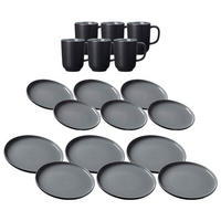 TAFELSERVICE Jasper schwarz 18er Set - Schwarz, Keramik (1/1/1cm) - Ritzenhoff Breker