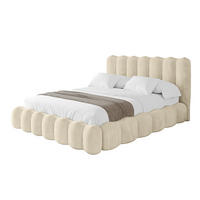 POLSTERBETT mit Bettkasten und Lattenrost, Bett mit Matratze H3/H4 - SORA 180x200 Beige - Ecru, Holzwerkstoff/Textil (180/200cm) - ALTDECOR