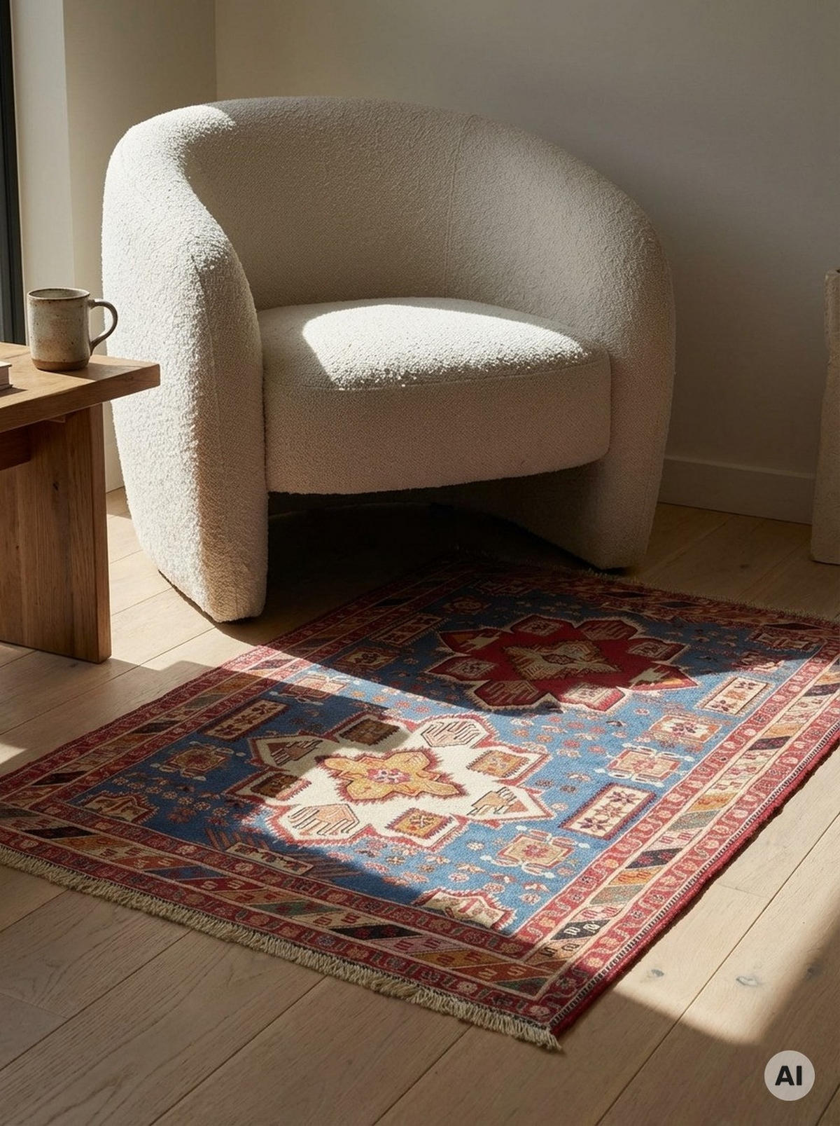 KELIM-TEPPICH handgewebt Sumak Shahsavan Blau 154/108 cm Schurwolle - Blau, Textil (108/154cm) - Looma