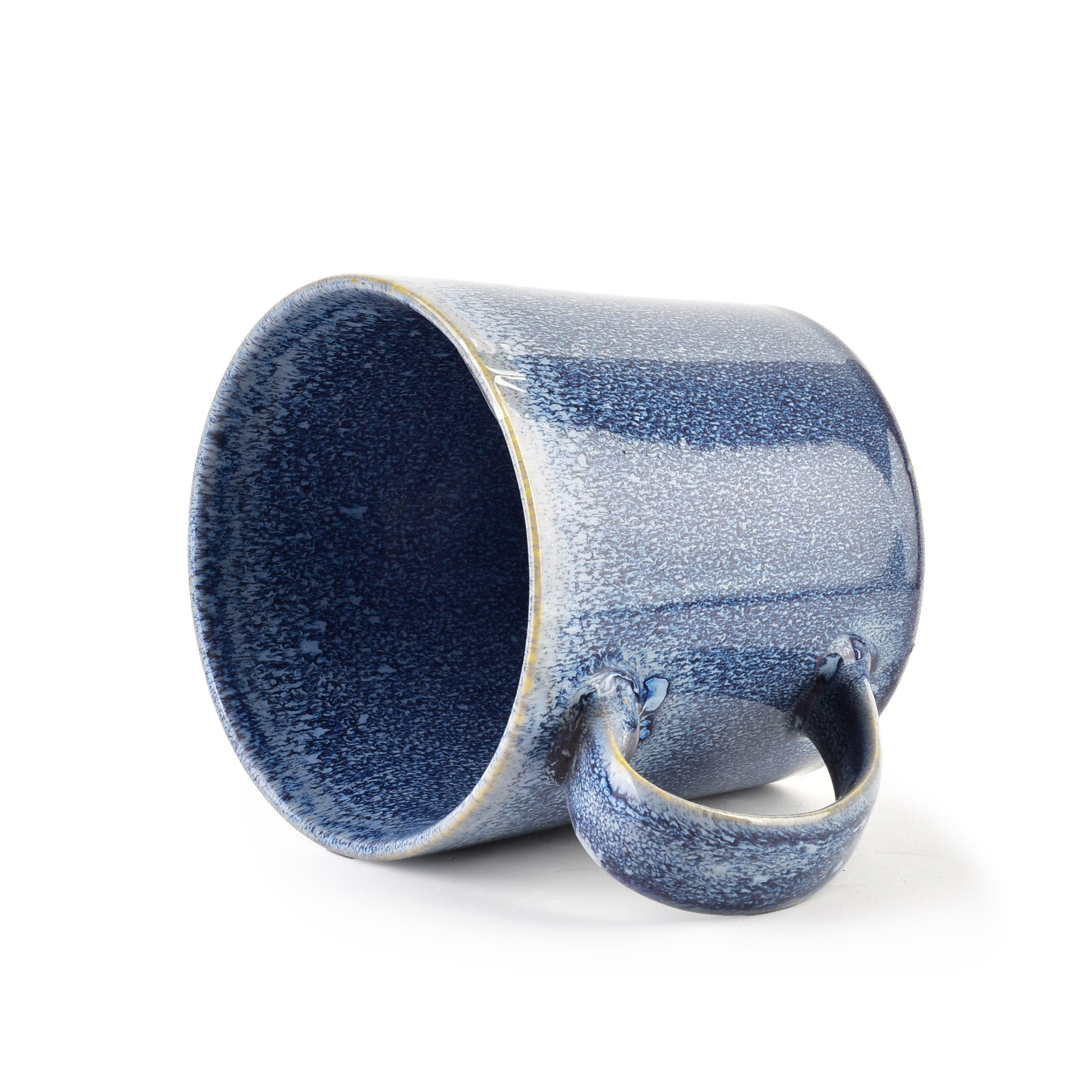 BECHER Basic Nature Blau 14/10/9.5 cm Keramik - Dunkelblau, Keramik (0.4L) - Mondex