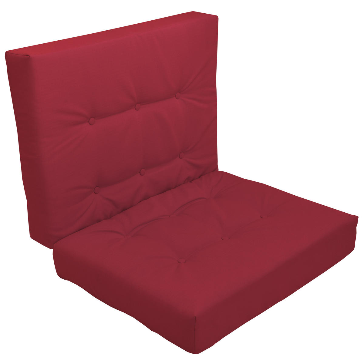 PALETTENKISSEN Eco Elements Sitz 120/80/15 cm Rot - Rot, Textil (80/15/120cm) - Beautissu 