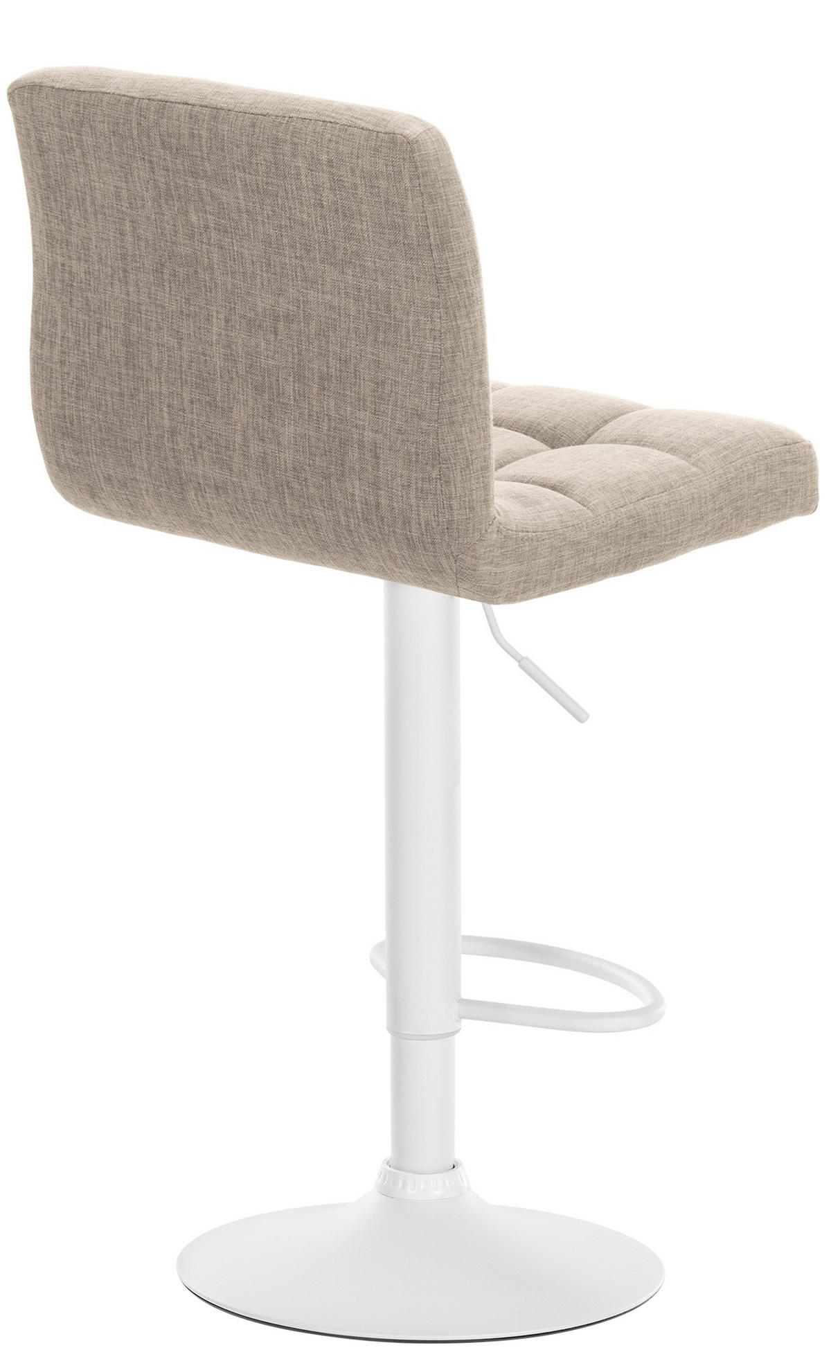 BARHOCKER Cala Stoff weiß creme - Naturfarben/Weiß, Textil/Metall (46/114/47cm) - TPFLiving