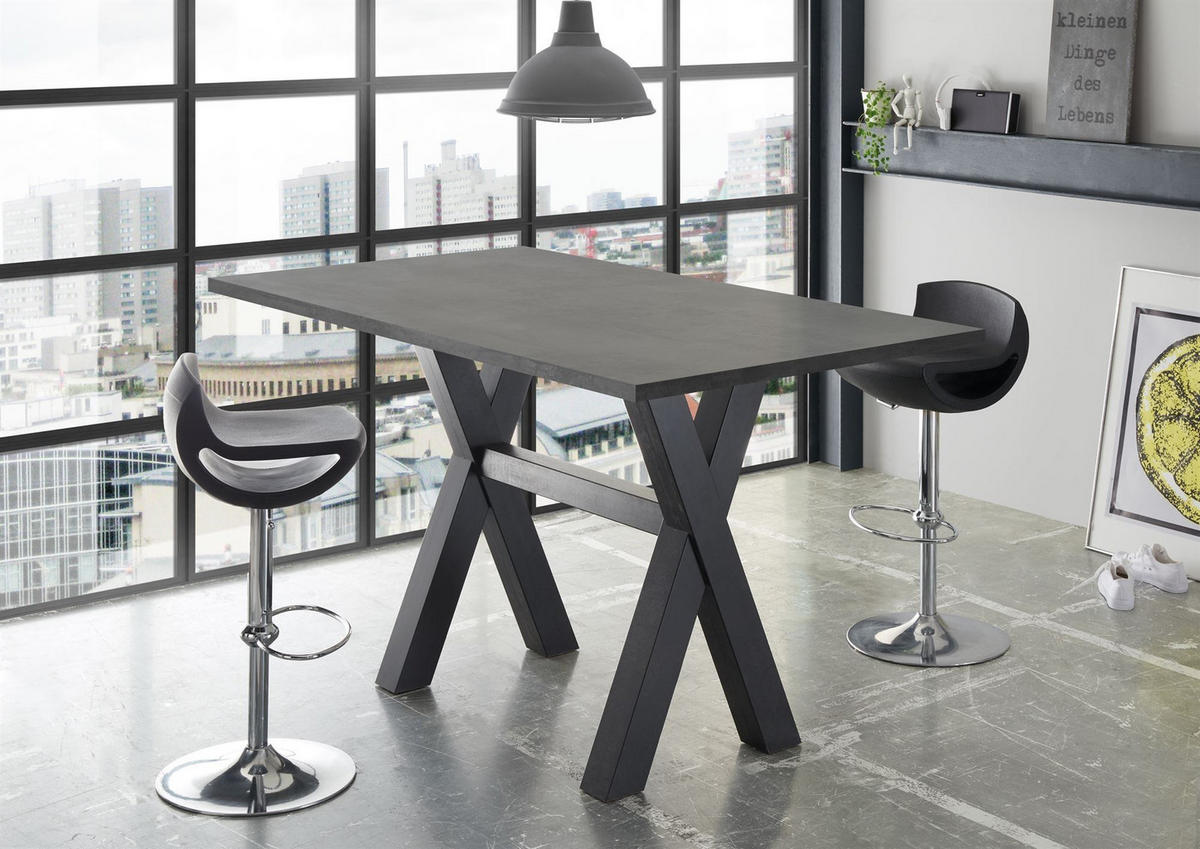 STEHTISCH Essa 2 120 x 70 x 105 aus Holzwerkstoff Graphit - Grau, Holz (70/105/120cm) - 58aufmkessel
