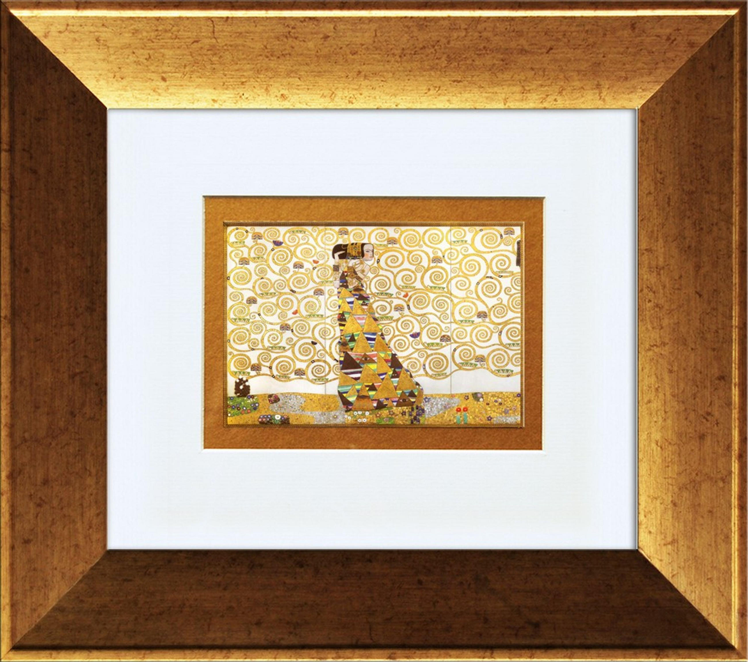 BILD gerahmt 41x36 cm Gustav Klimt „The tree of life - Lebensbaum“ - Braun, Holz (41/36cm) - artissimo