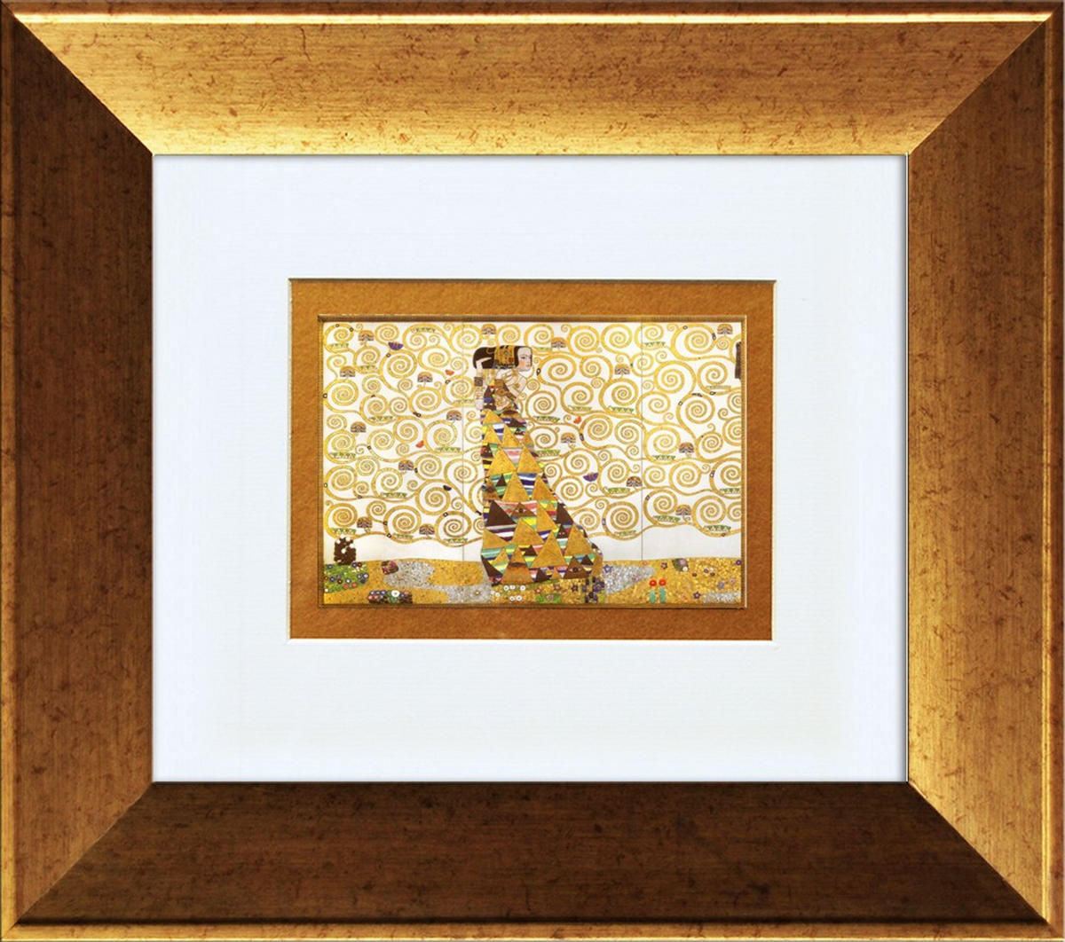 BILD gerahmt 41x36 cm Gustav Klimt „The tree of life - Lebensbaum“ - Braun, Holz (41/36cm) - artissimo