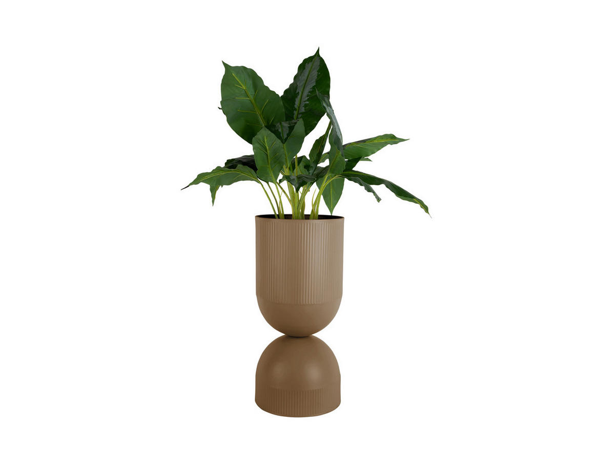 BLUMENTOPF Tonar XL Braun Ø25.5/55 cm - Braun, Metall (55cm) - Present Time