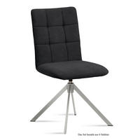 ESSZIMMERSTUHL drehbar (6er-Set) Drucie 47x91x60 Edelstahl/Anthrazit - Edelstahlfarben/Anthrazit, Kunststoff (60/91/47cm) - 58aufmkessel