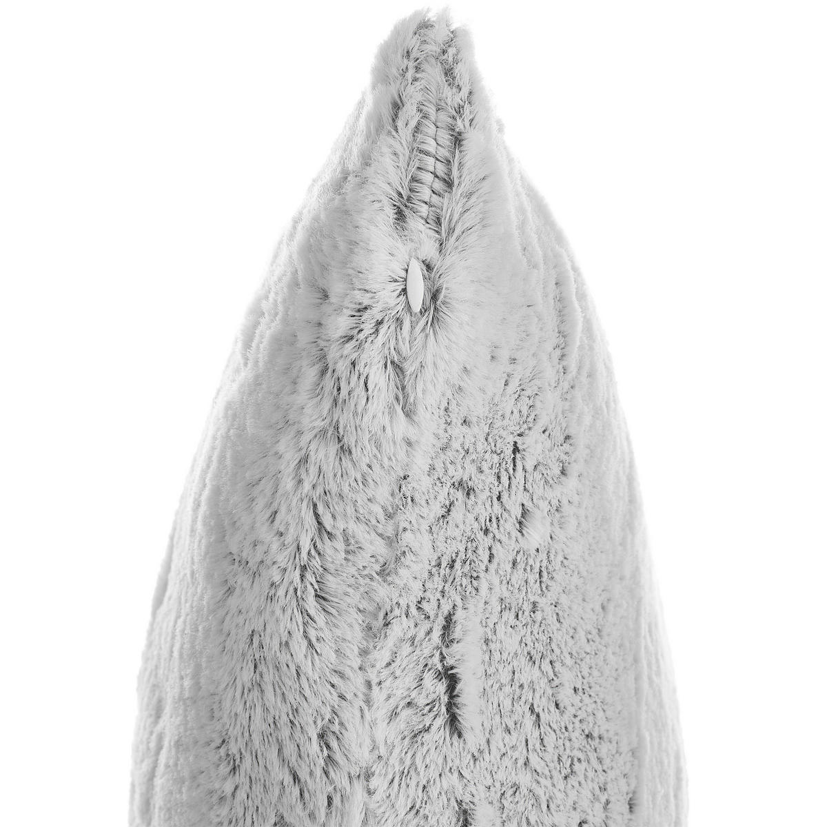 DEKOKISSEN 2er-Set Hellgrau 45/45 cm Clematis - Hellgrau, Textil (45/45cm) - Beliani