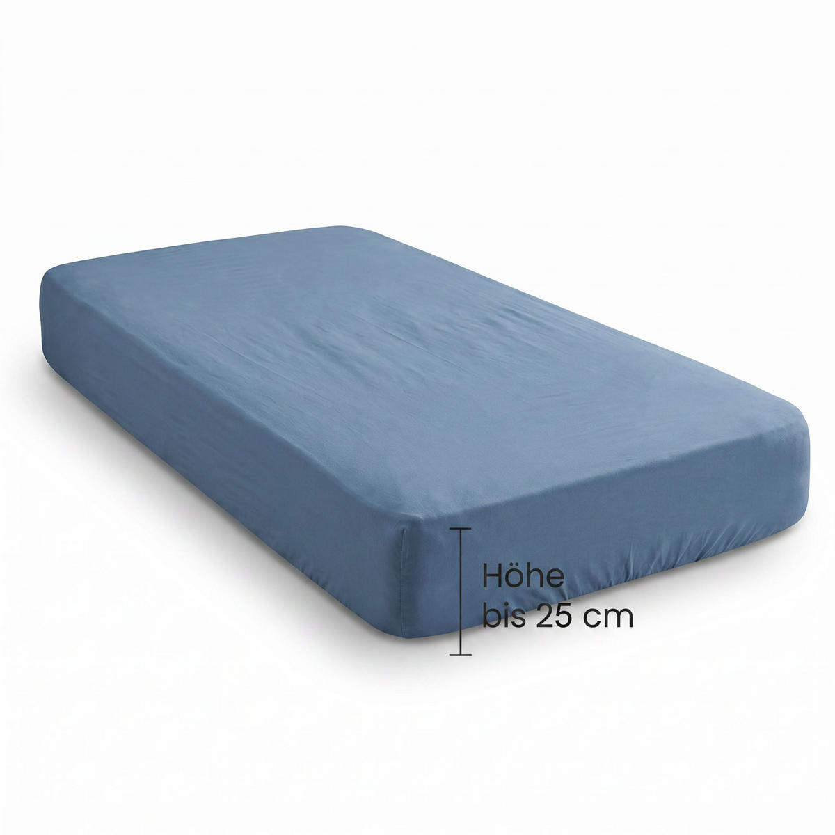 SPANNBETTTUCH Deluxe Jersey azurblau, 180x200 cm - 200x220 cm - Blau, Textil (200/220cm) - biberna