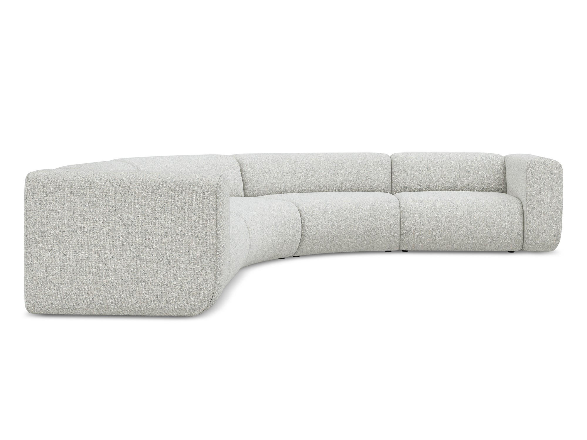 ECKSOFA Strukturstoff Stoff Beige - Beige/Schwarz, Kunststoff/Textil (318/318cm) - Makamii
