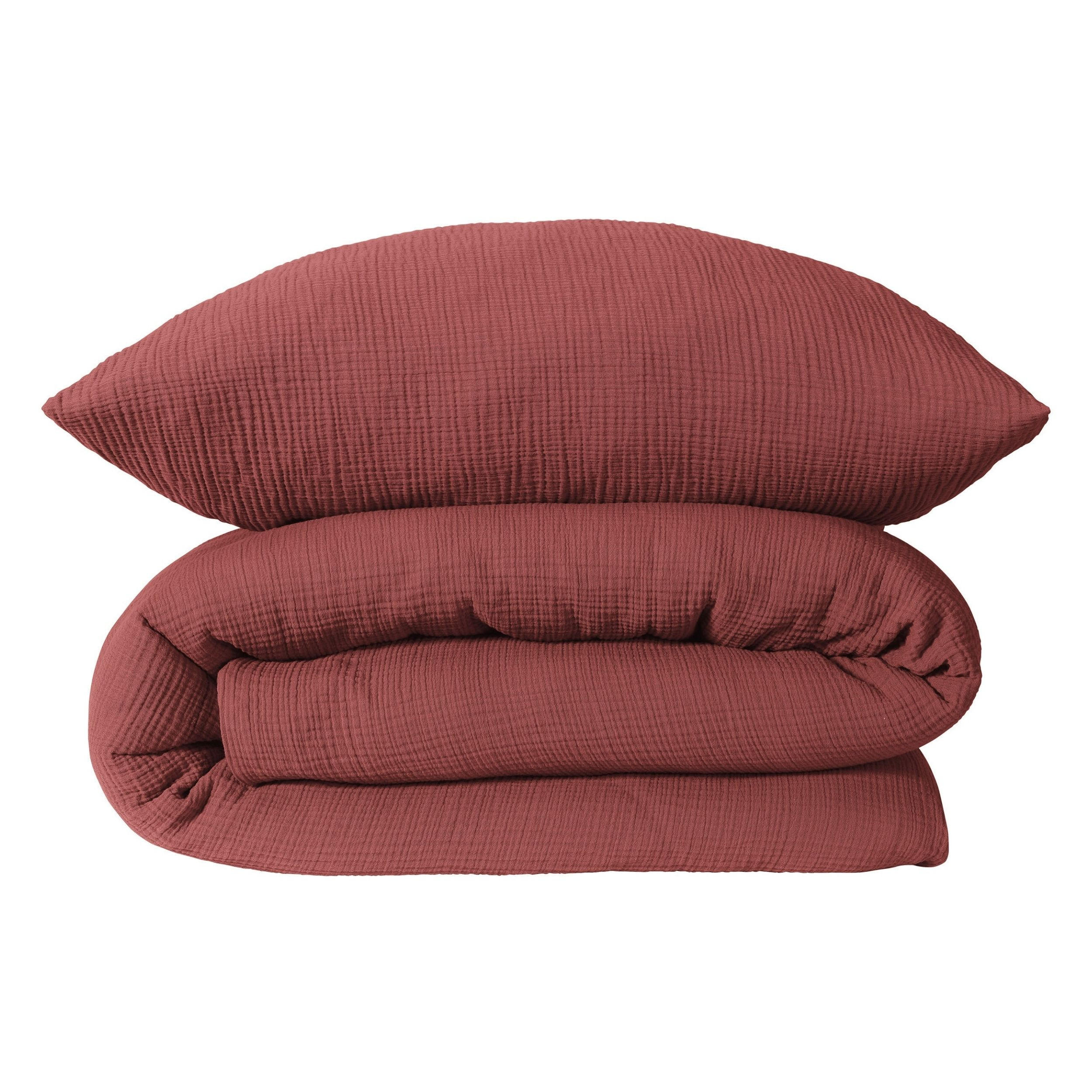 BETTWÄSCHESET Molly - Musselin - 2-teilig - 135 x 200 cm - Rosenholz - Rotbraun, Textil (135/200cm) - SCHIESSER