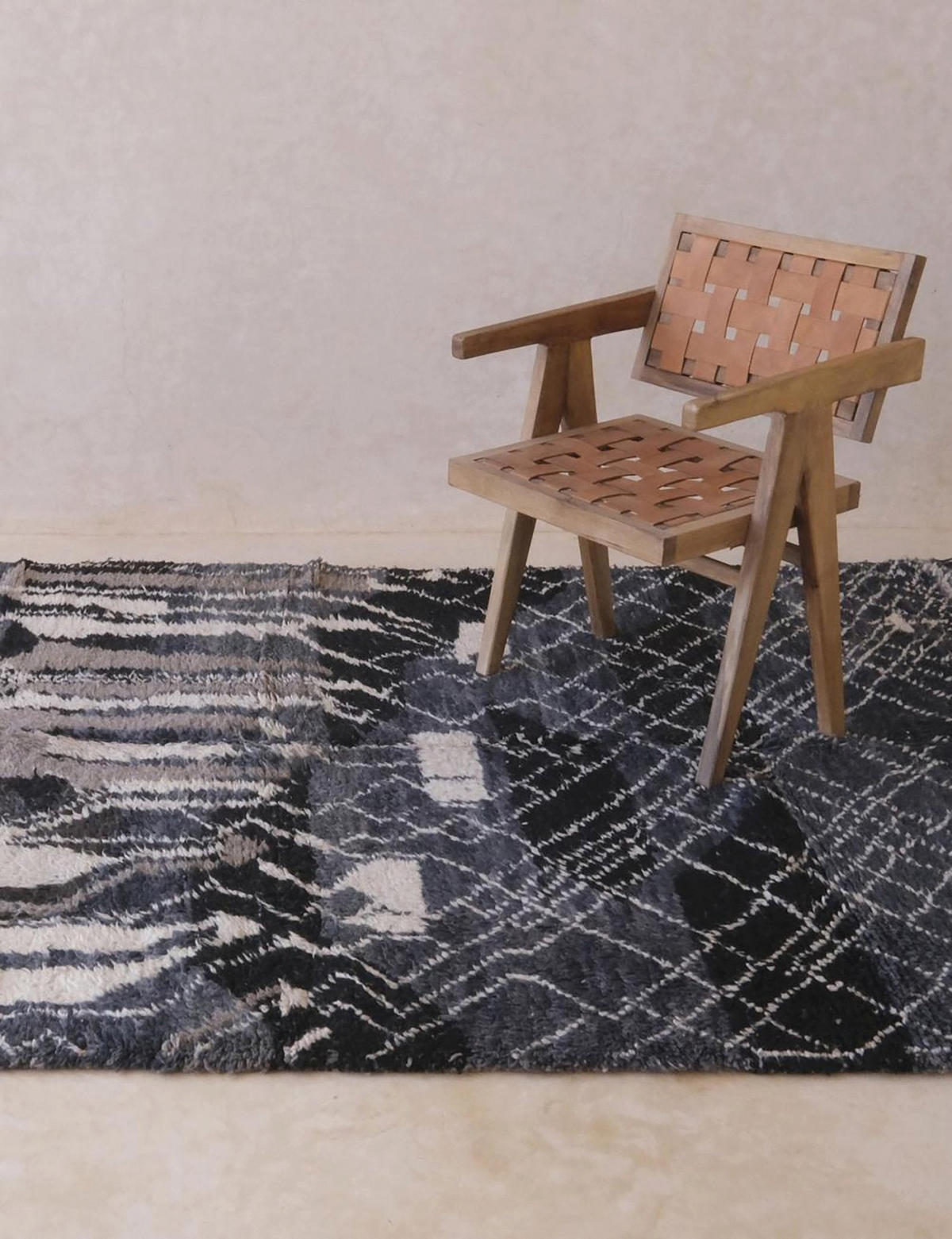 BERBERTEPPICH aus reiner Wolle 173x 278 cm - Grau, Naturmaterialien (173/278cm) - AFK Living