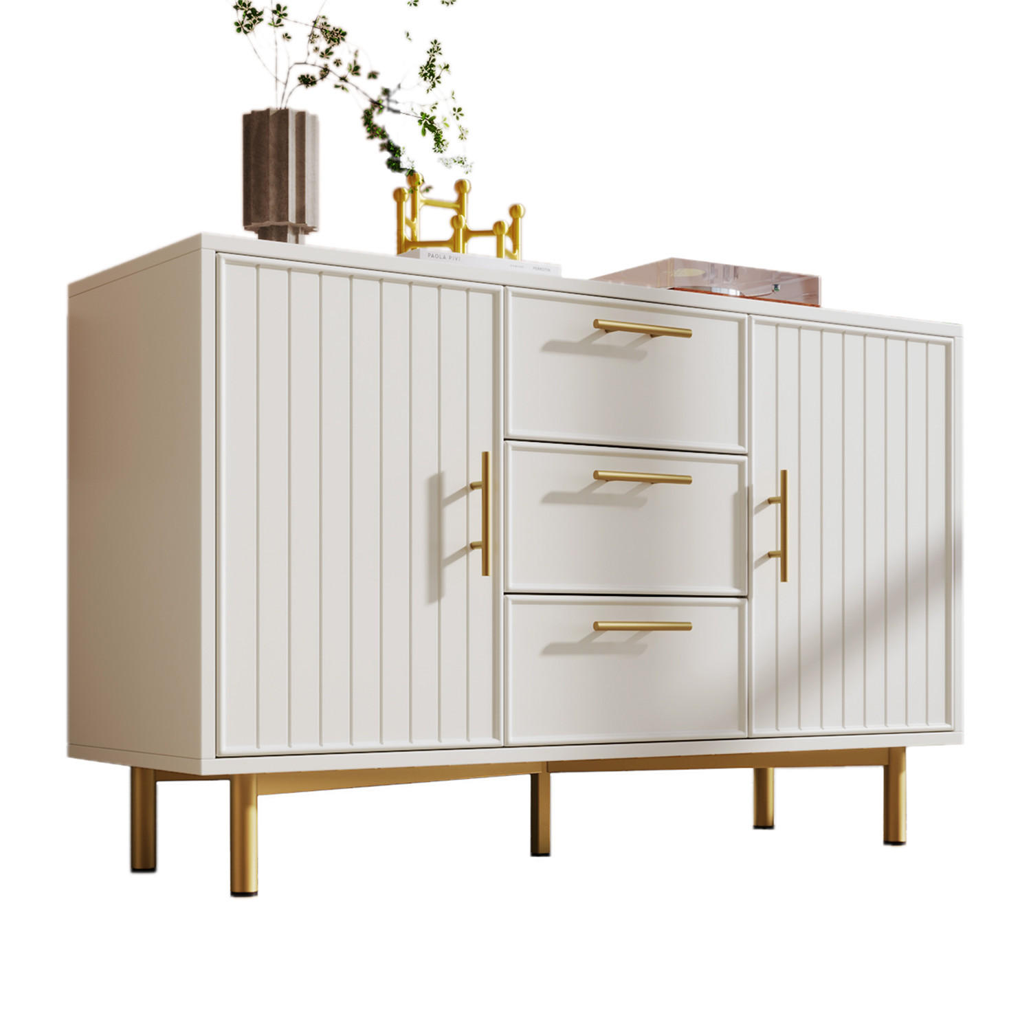 Kaket Kommode Weiß 120x75x40 cm