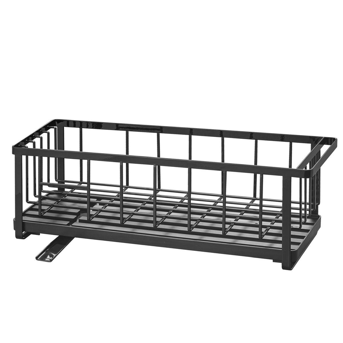 GESCHIRR-ABTROPFGESTELL Tower schwarz 57/18/16 cm schmal - Schwarz, Metall (16/18/57cm) - Yamazaki