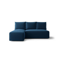 ECKSOFA mit Schlaffunktion SAVIO MINI Poso 05 Links - Dunkelblau, Textil (200/140cm) - Bedante