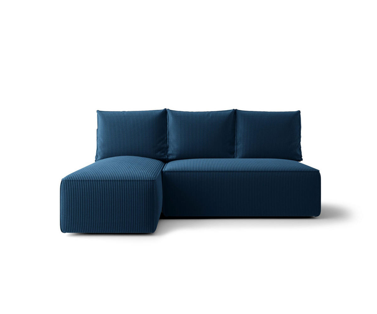 ECKSOFA mit Schlaffunktion SAVIO MINI Poso 05 Links - Dunkelblau, Textil (200/140cm) - Bedante
