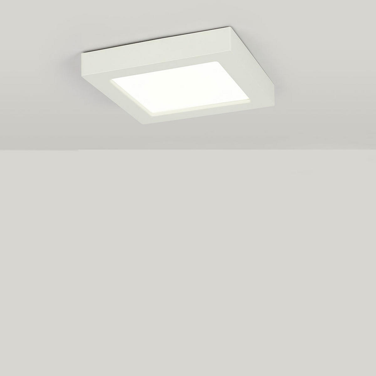 LED DECKENLEUCHTE Kunststoff Weiß - Weiß, Kunststoff (17.2/17.2/3.5cm) - Globo Lighting