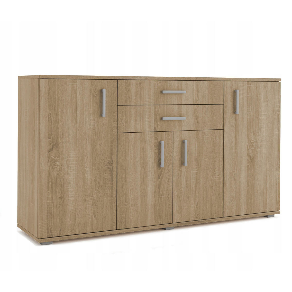 SIDEBOARD MILANO 173/103/43 cm mit 2 Schubladen 4 Türen Sonoma Eiche - Sonoma Eiche, Holzwerkstoff (173/103/43cm) - MASSENO