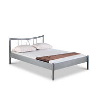 METALLBETT Hanna / 100 x 210 cm / silberfarben - Silberfarben, Metall (100/210cm) - BED BOX