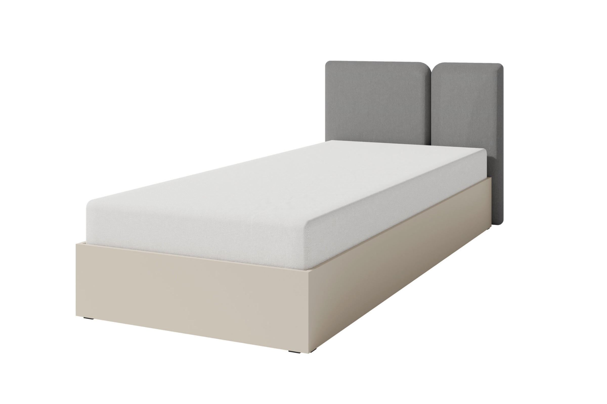 JUGENDBETT LIBU 13 90/200 in Sandbeige / Geölte Eiche - Eichefarben/Beige, Holzwerkstoff (90/200cm) - Deine Möbel 24