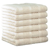 GÄSTETUCH 6er Pack 100% Baumwolle, Natur, 30 x 50 cm - Naturfarben, Naturmaterialien (30/40cm) - Cawoe