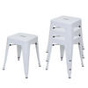 HOCKER Weiß 4er-Set - Weiß, Metall (39/46/39cm) - MCW