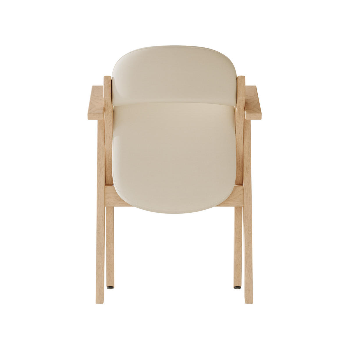 KLAPPSTUHL DE-35789 4 Stück mit Leinenbezug Beige - Beige, Holz (66.5/76/63.5cm) - ComfortXL
