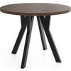 ESSTISCH Avero Black runder ausziehbarer, Eiche Sonoma dunkelbraun 100-140/100/77 cm - Eichefarben/Schwarz, Holz/Holzwerkstoff (100/100/77cm) - WFL GROUP