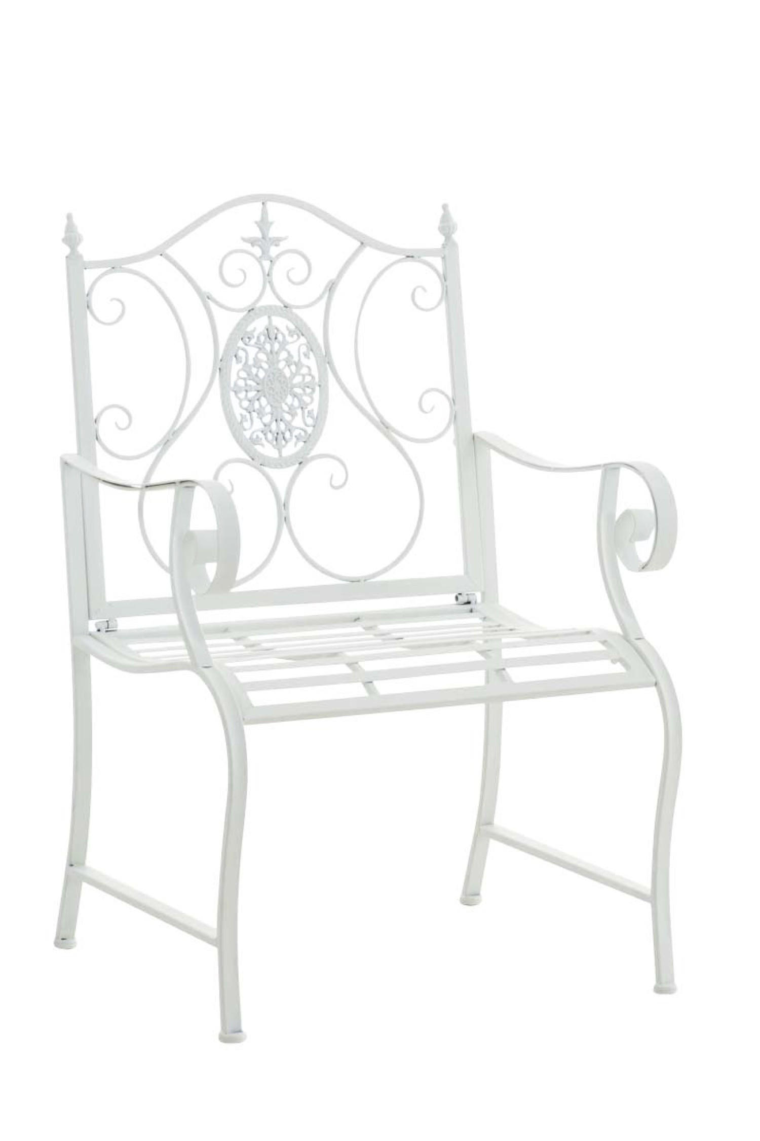 STUHL Pamela weiß - Weiß, Metall (62/94/53cm) - TPFGarden