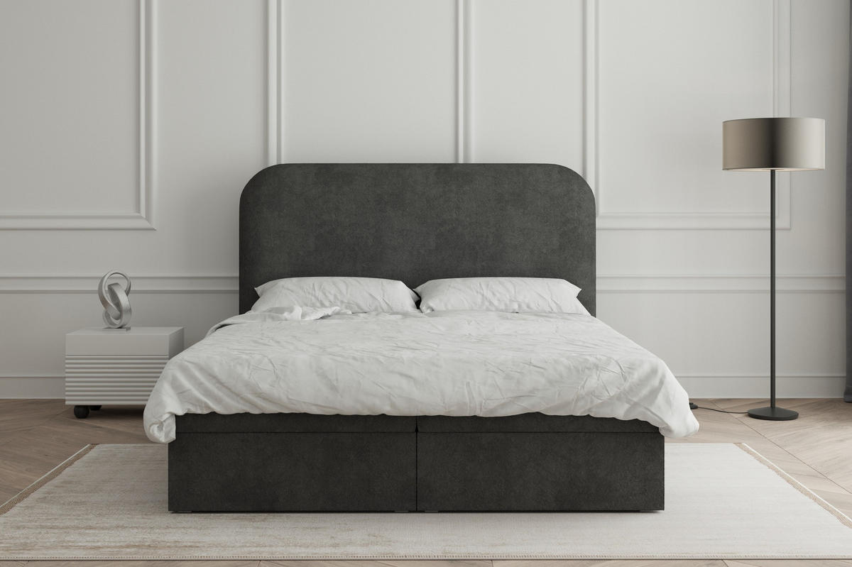 BOXBETT 180x200 - 07 Anthology 19 - Schwarz - Schwarz, Holzwerkstoff (180/200cm) - Möblo